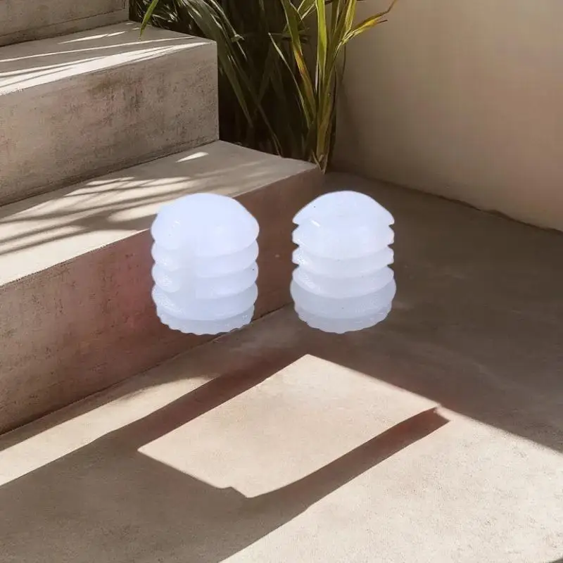 100Pcs White Plastic Dowels Durable Nut Kit Screw Dowel Inserts Bathroom Kitchen Plastic Pre-embedded Rubber Pellets