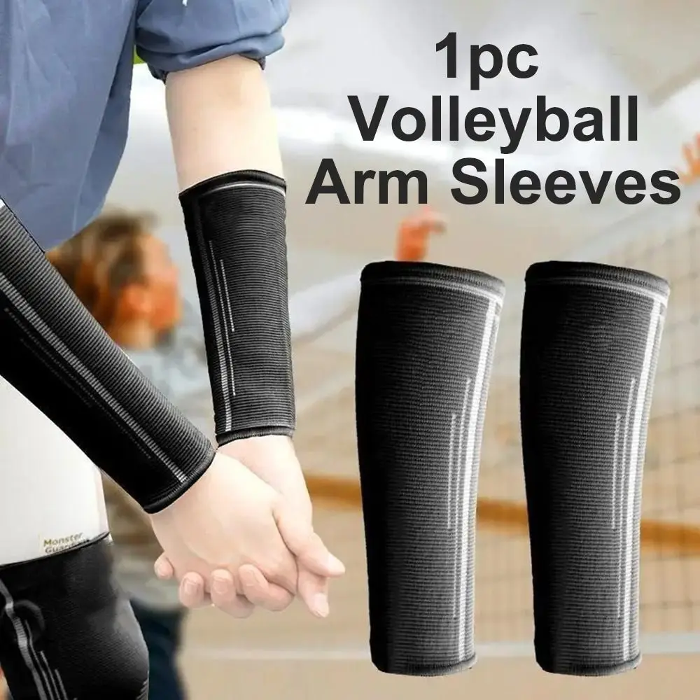 1pc UV Protection Volleyball Arm Sleeves Breathable Elastic Arm Warmers Sports Safety Wrist Support Forearm Compression Sleeve