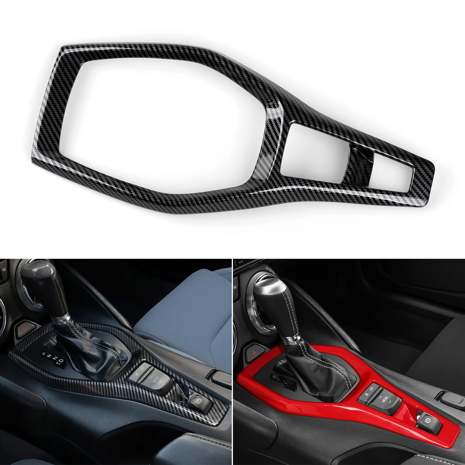 Für Chevrolet Camaro ZL1 2016-2026 Center Konsole Getriebe Shift Panel Carbon Fiber Innen Aufkleber, auto ABS Trim Abdeckung Zubehör