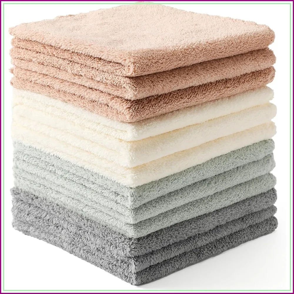 Ultra-Soft Microfiber Cloths, 12-Pack, 11.8x11.8in, Quick-Dry, Lint-Free, Scratch-Free, Reusable, for Kitchen, Windows, Glass, Car