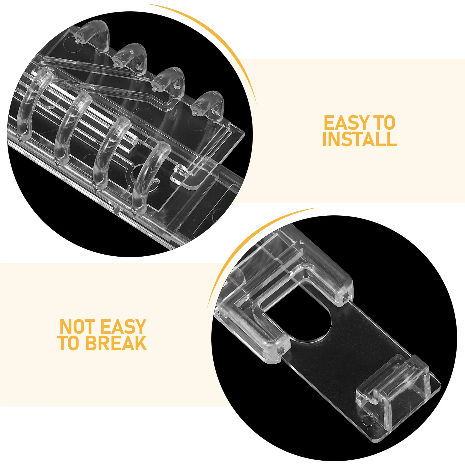 10pcs 8 Ring Binding Spines For A5 Paper Transparent Plastic Comb Binding Rings Hold 100 Sheets Openable Spiral Binder Clips -