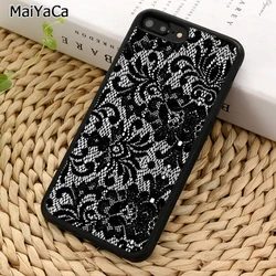 MaiYaCa Lace Flower Phone Case For iPhone 17 Air 16 15 14 plus 11 12 13 Pro  Max coque Cover Shell