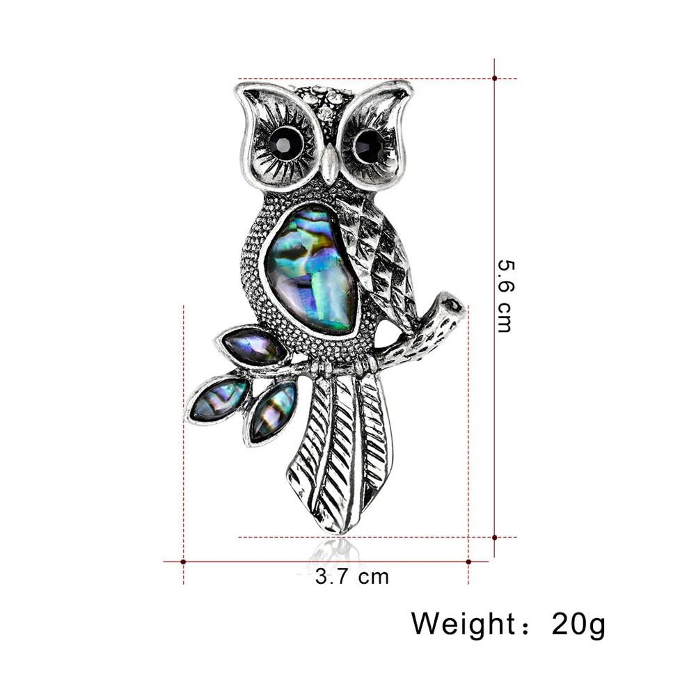 DCARZZ Vintage Owl Brooch Animal Series Backpack Lapel Dress Suit Pin Badge Decoration Jewelry for Women Men