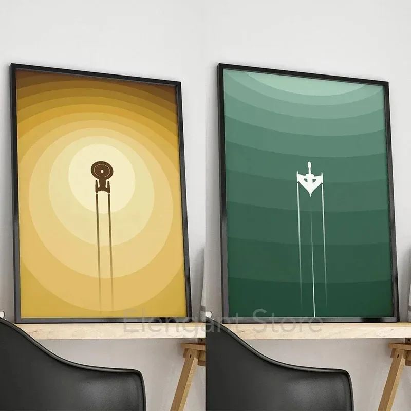 Space „Star Trek“ Weltraum-Poster, Filmfans, Geschenk, klassische Science-Fiction-Film-Wandkunst, Leinwandgemälde, Wohnzimmer, Heimdekoration