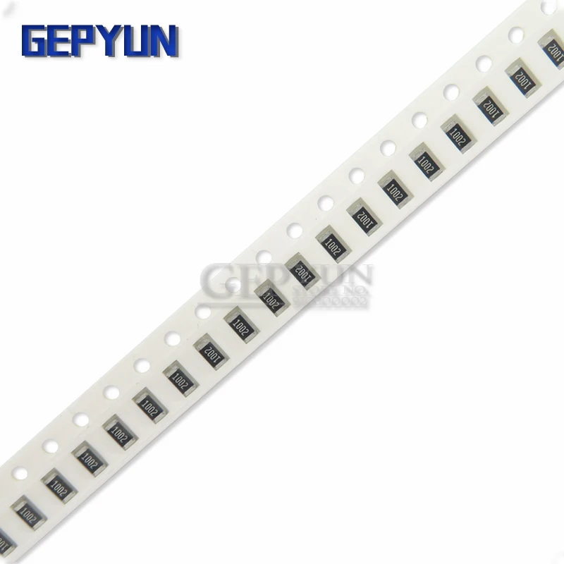 Imagem -03 - Resistor Smd 5000 Ohm10m Ohm 1k 1206 k 10k k 10 10 2.2 100 100 Ohm Resistência Gepyun