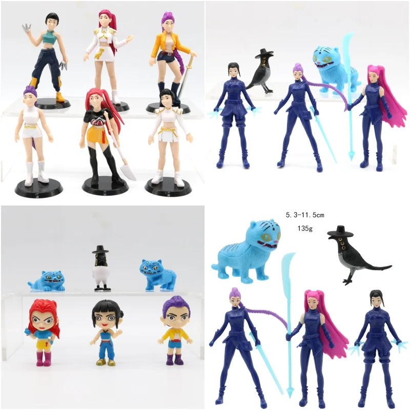 

New Anime 6pcs A Set Kpop Demon Hunters Figure Model Toy Cartoon Gaming Peripherals Desk Decoration Collection Figures Model Toy