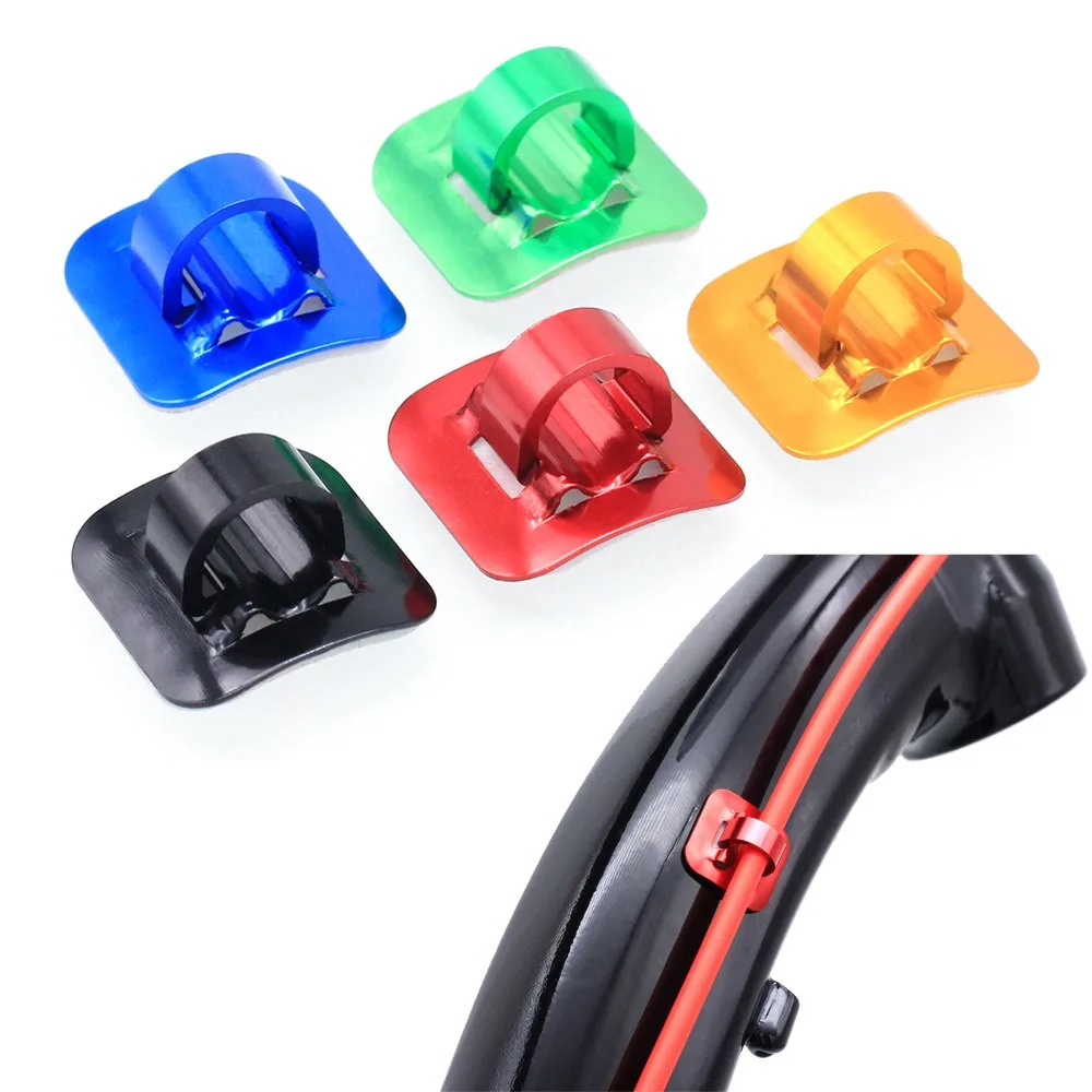 Bicycle C-Clips Clamps Housing Hose Guide Brake Derailleur Shift Cables with Adhesive Seat for MTB image 3