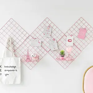 الجرف المعلق على الحائط المعدني ، شبكة الصور الفنية ، لوح الأسلاك الحديدية ، زخرفة الغرفة ، غرفة نوم ، حفلة عيد ميلاد ، زينة الزفاف ، 1 قطعة أفضل 8 شبكات نوافذ حديدية مبيع - رقم 6