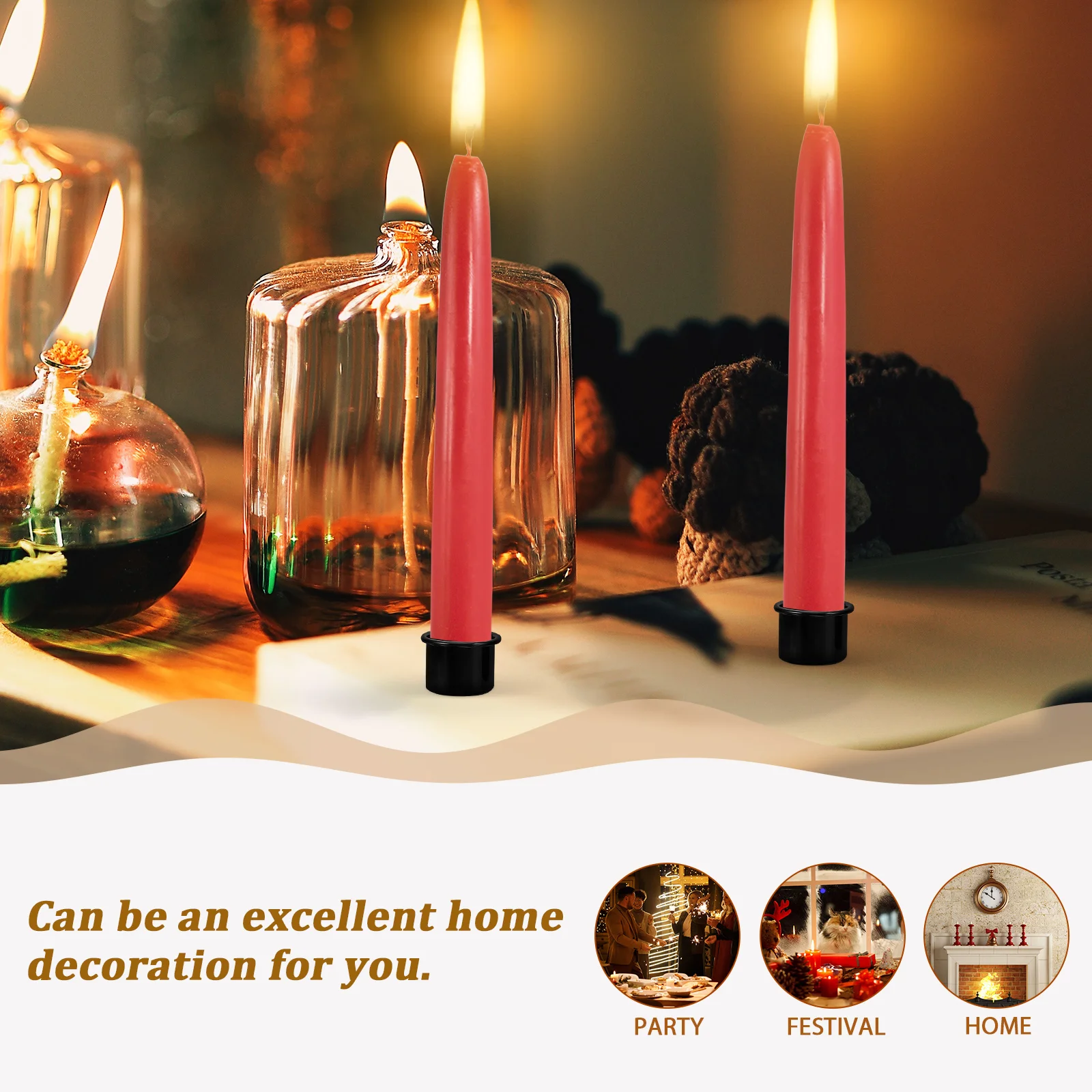 

30pcs Black C Holders Retro Metal Cups Reusable Bulk C Tea Light Containers Aluminum Insert DIY Wedding