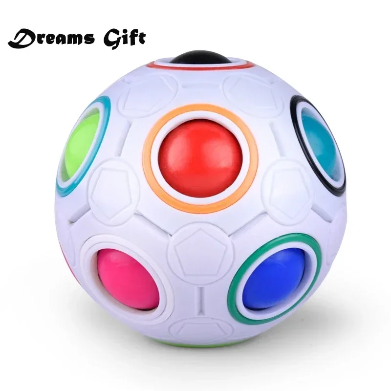 Cube magique créatif, balle anti-stress, presse arc-en-ciel, Puzzle de Football Montessori, jouets pour enfants, jouet anti-stress