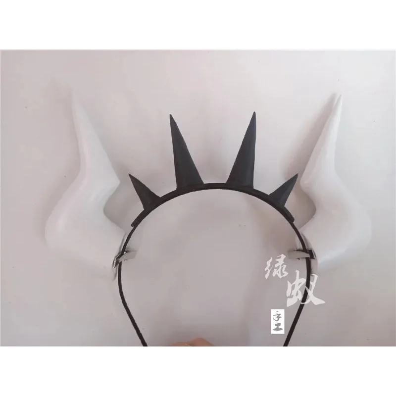 2025 aaa 게임 헬테이커 루시퍼 뿔 왕관 머리띠 헤드웨어 코스프레 소품 액세서리 헤어 클립