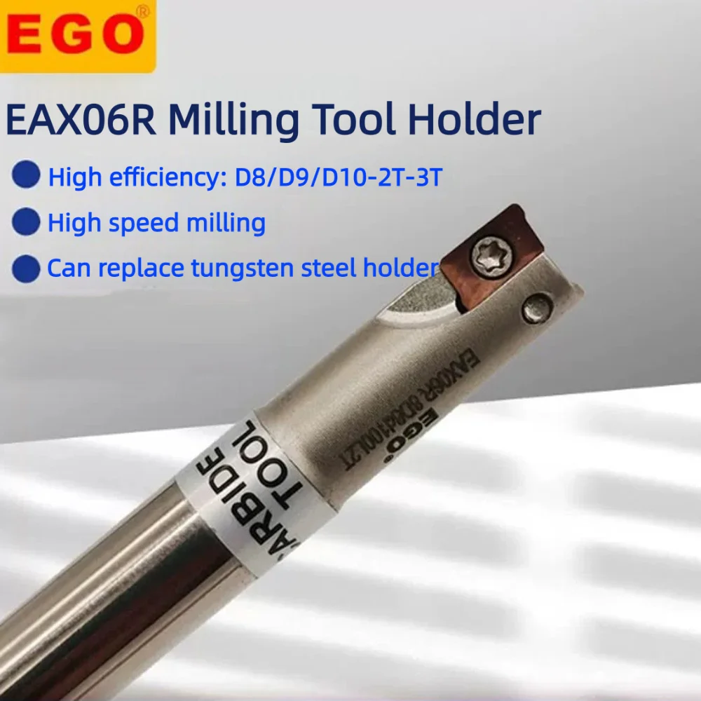 EGO Anti-vibration Bar 6mm 8mm EAX06R 2T 3T Milling Bit Holder Insert AXMT060204 CNC Machine Tool Cutter Mini Lathe Accessories