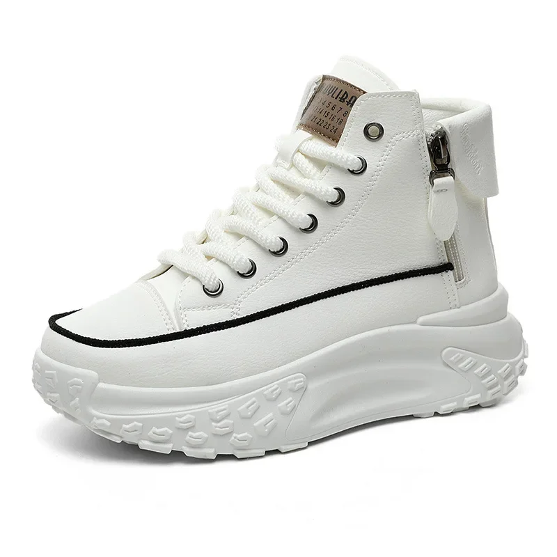 

Fashion High Top Ankle Boots for Women 2024 New Comfortable Platform Sneakers Designer Brand Outdoor Casual Shoes Tenis De Mujer