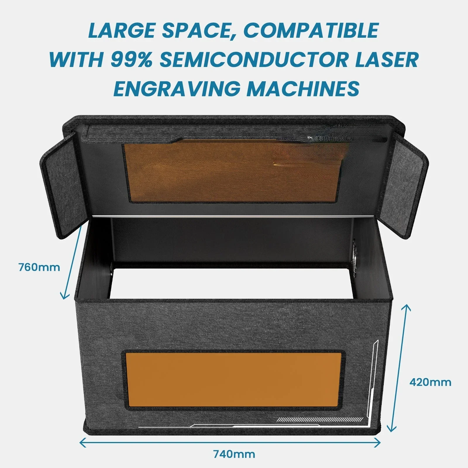 Atomstack FB2 Enclosure Foldable Dust-Proof Cover For All Brand Laser Engraver Fireproof Protect Box Smoke Exhaust