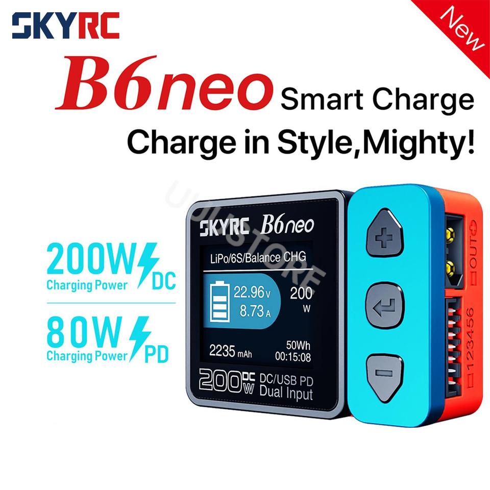  SKYRC B6 NEO B6NEO Smart Charger DC 200W PD 80W LiPo Battery Balance Charger Discharger For RC FPV Drone Car Boat Model 