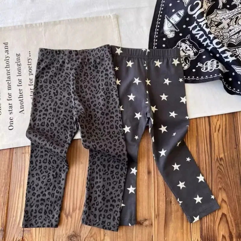 

Baby girl spring autumn leggings children's Korean version outer pants thin tight pants
