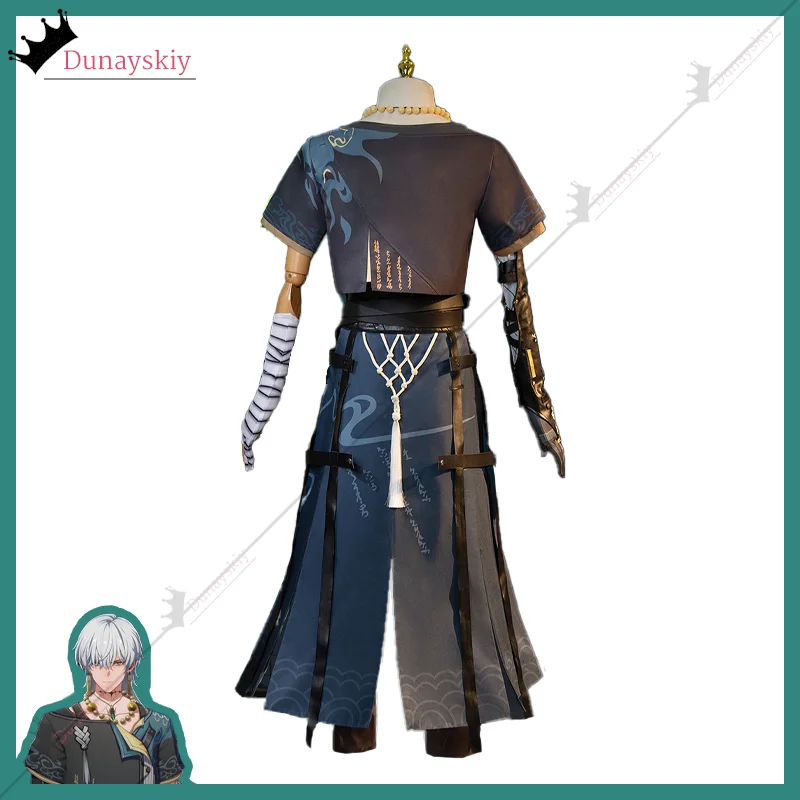 Wuthering Waves Geshu Lin Cosplay Kostuum Zwarte Jurk Ketting Handschoenriemen Spel Cos Oufit Algemene Uniform Accessoires Halloween