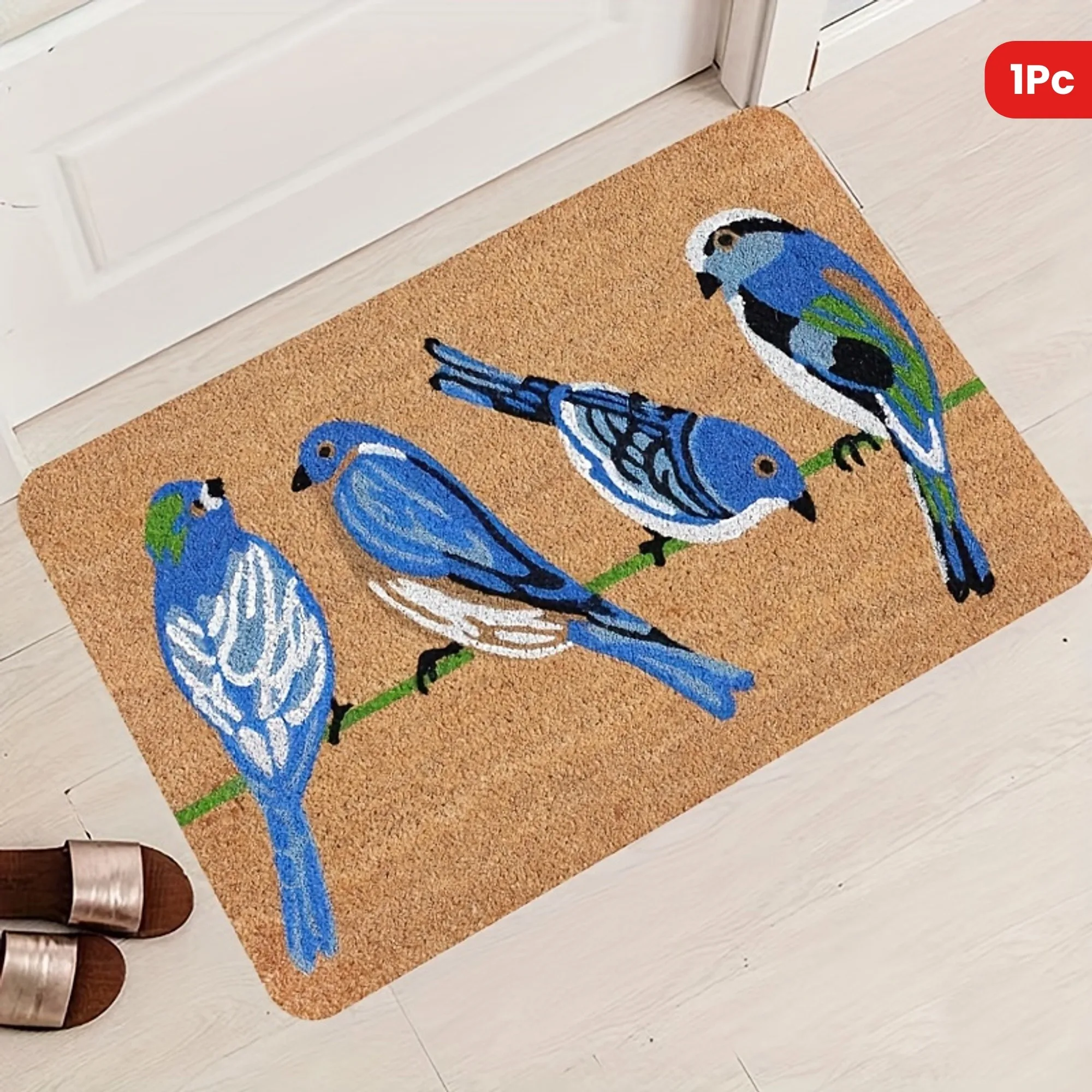 

1PC Blue Birds Pattern Door Mats Kitchen Rugs Non-Slip Pop design Living room Rugs Bath Mat Carpet for Home Sink Laundry Decor