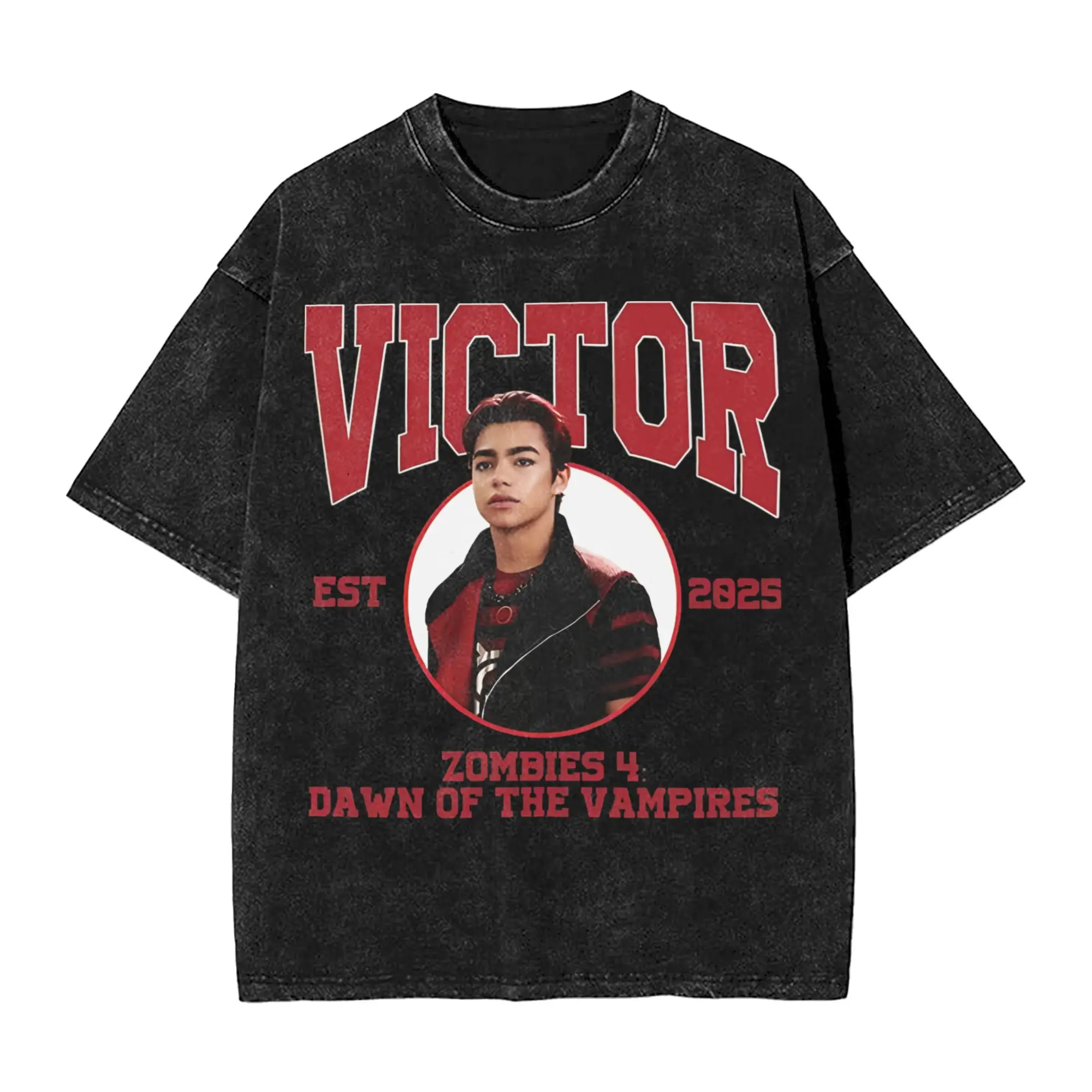 Zombies 4 Dawn of the Vampires Washed T Shirt Streetwear Hip Hop Novelty T-Shirts  Tee Shirt Men Women Short Sleeve Harajuku