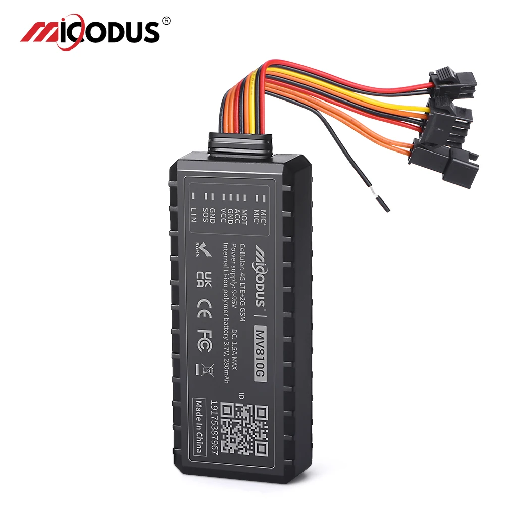 

MiCODUS MV810G gps rastreador de vehiculo gps para moto 9-95V Cut Off Fuel 4G GPS Tracker Mini Vibrate ACC Door SOS Alert PK J16