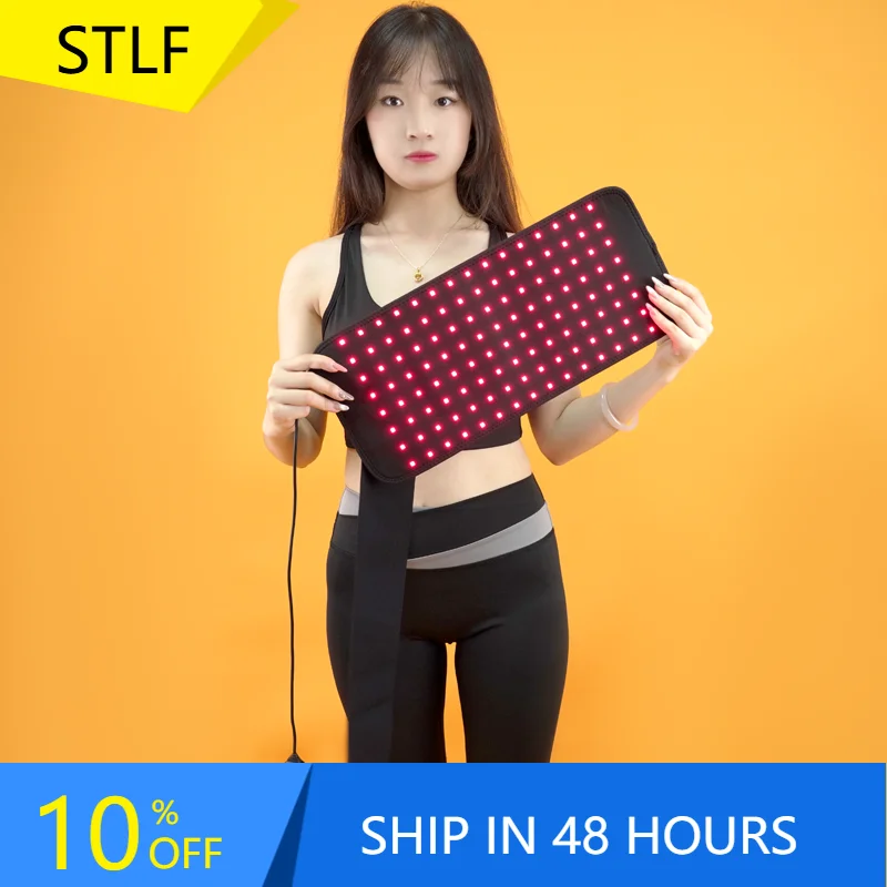 

STLFOEM Wholesale Price 660nm 850nm Red Light Heating Infrared Waist Massager Belt Pad Red Light Belt
