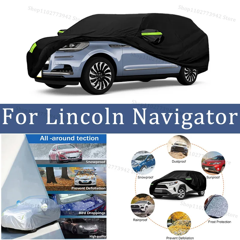 

For Lincoln Navigator Car Cover Full Covers with Reflective Strip Dustproof UV Scratch-Resistant Sunscreen Protective cover