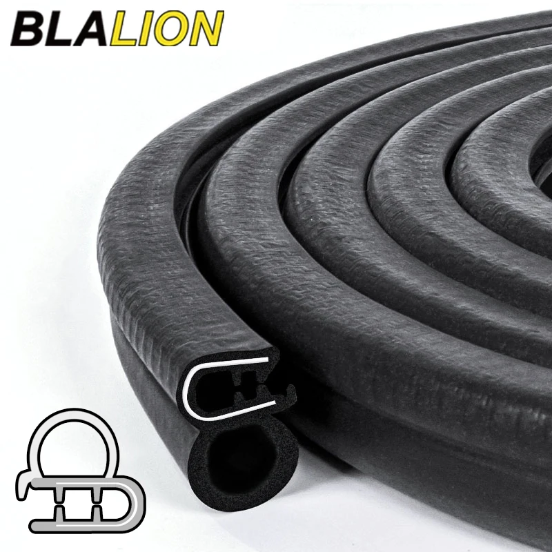 BLALION 5m Rubber Edge Guard Sealing Strip Universal Soundproof Sealing Strips Car Door Anti-collision Waterproof Sealings Parts