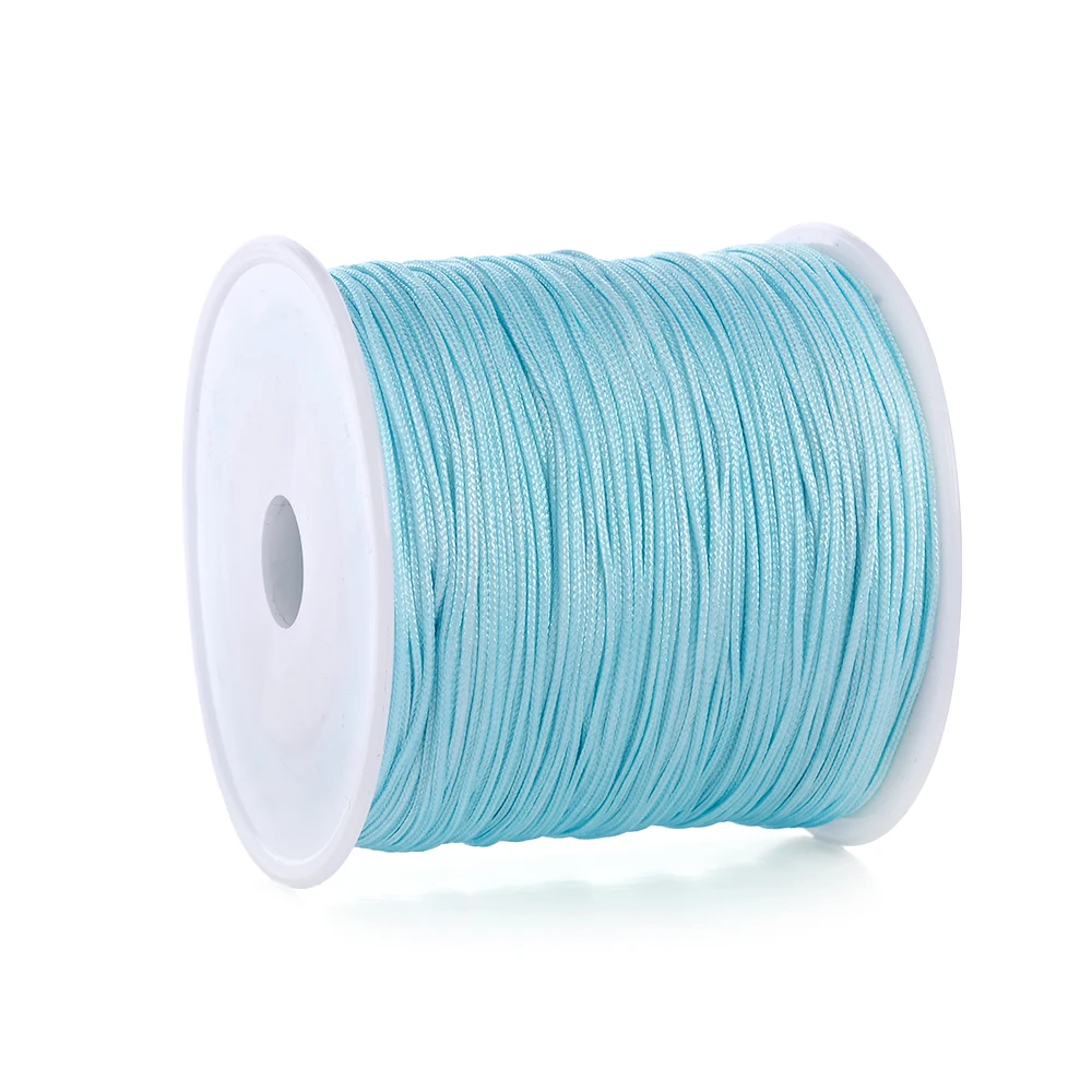 100 m/Rolle, 0,8 mm, 28 Farben, Nylonfaden, Schnur für DIY-Herstellung von Armbändern, Halsketten, handgefertigten Bastelzubehör