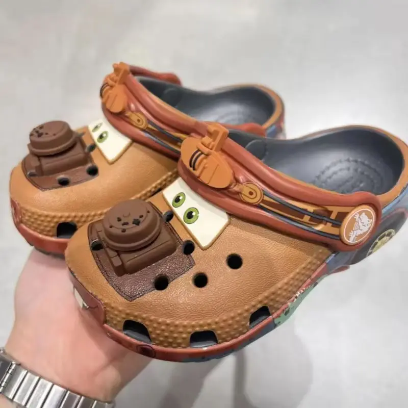 

Anime Masters Breathable Waterproof Eva Slippers Cute Cartoon Car Design Ankle Wrap Shoes For Adults Outdoor Sandals