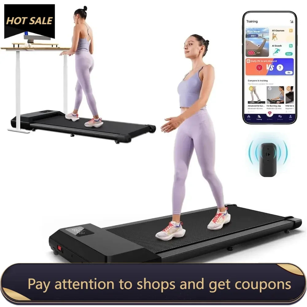 

Walking Pad 2 in 1 Under Desk Treadmill，2.5HP Low Noise Walking Pad Running Jogging Machine with Remote Control for Home Office