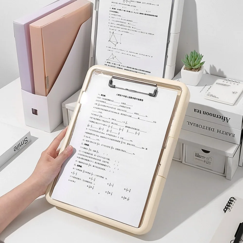 Cartella A4 multifunzionale Organizzatore di file di grande capacità Lavagna per documenti integrata Materiale scolastico semplice coreano