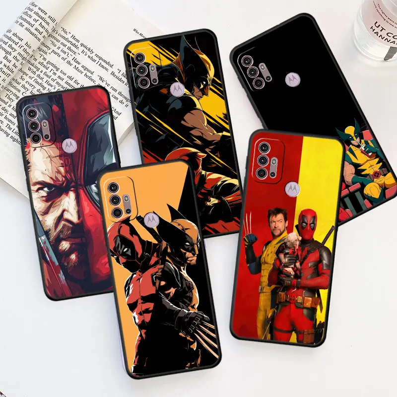 Case for Motorola G60 G22 Edge 30 G53 G30 40 G52 G31 G71 G72 G51 G60s G32 One Fusion G50 Soft Phone Cover Marvel Deadpool