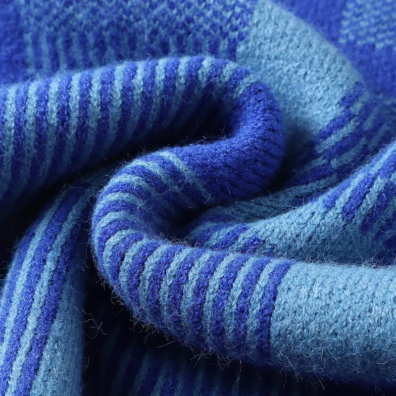 الخريف والشتاء جديد حجم كبير الرجال سترة غير رسمية 7XL 6XL 5XL موضة منقوشة فضفاضة وسيم كل مباراة محبوك سترة