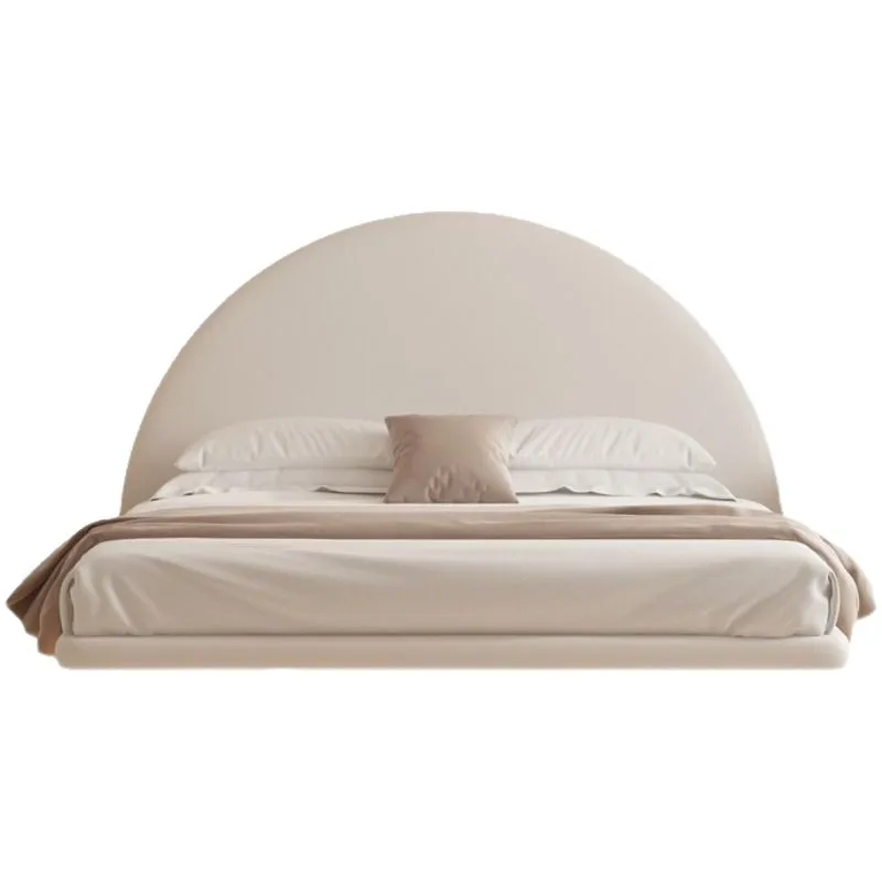 French cream wind children's suspension  girl princess bed leather bed boy small single small apartment modern simple