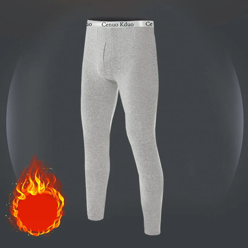 2024 New Men's Thermal Underwear Pants Winter Thick Fleece Lined Long Johns Warm Leggings Base Layer Bottoms