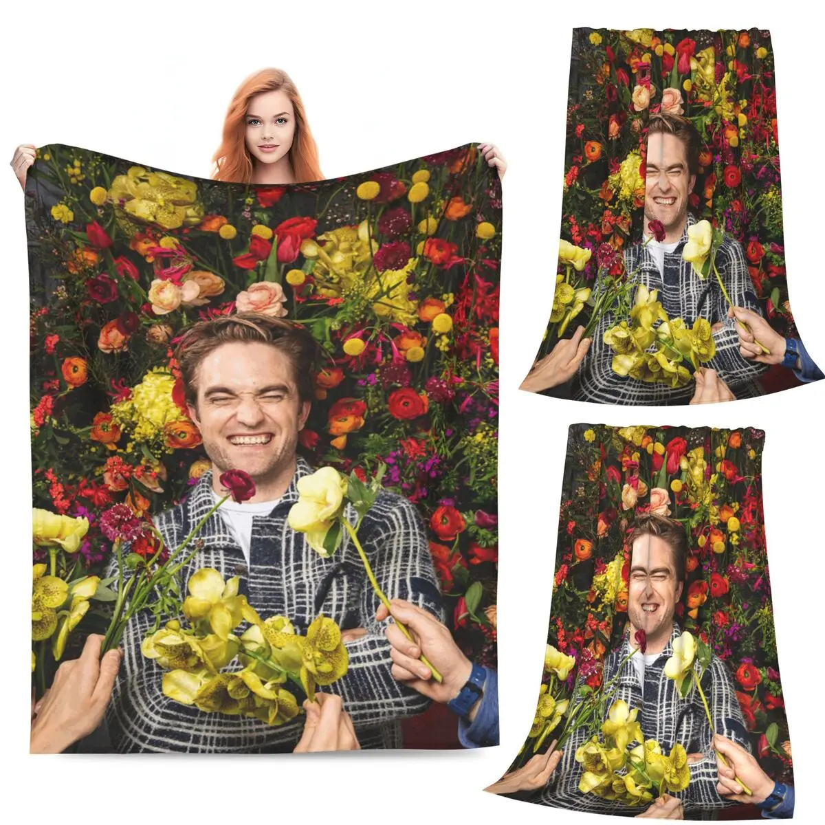 

Good Time Robert Pattinson Blanket Fleece Sofa Throw Blanket Portable for Home Bedroom Travel Throws Bedspread Quilt