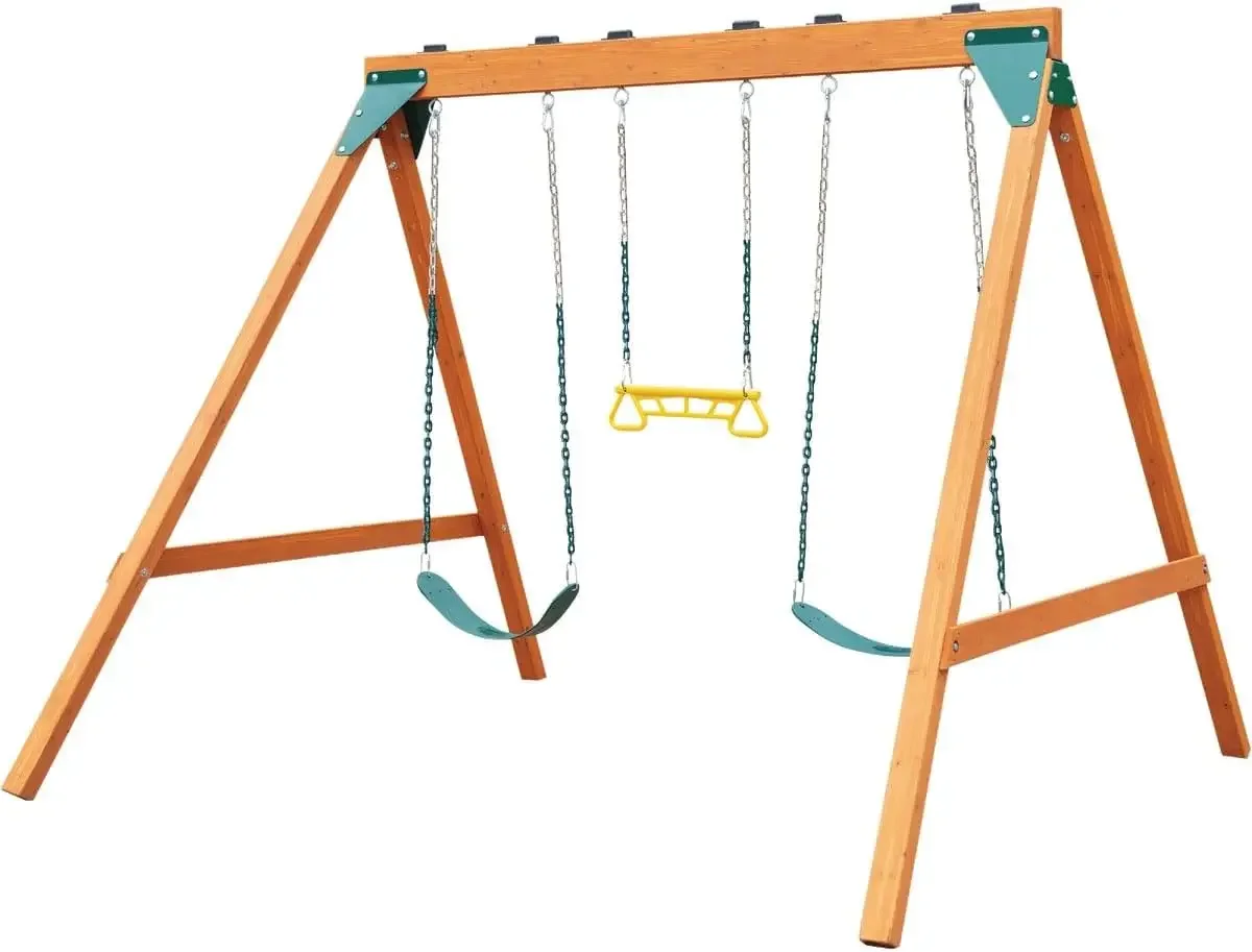 8360 Ranger Wooden Swing Set with Swings, Brown (Amazon Exclusive)