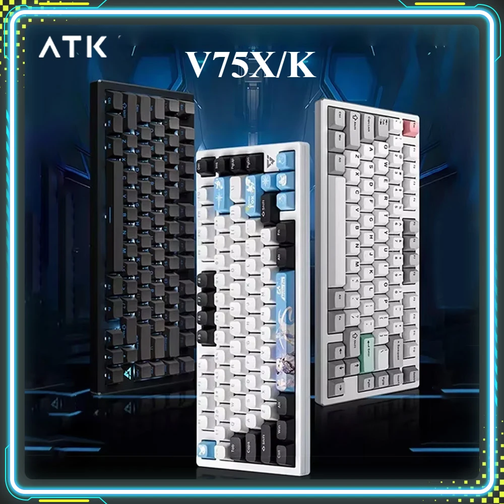 

Atk Vxe V75x/k Mechanical Keyboards Low Latency Gasket Hot Swap Wireless Tri-Mode Gaming Keyboard PC E-Sports Accessories Gifts