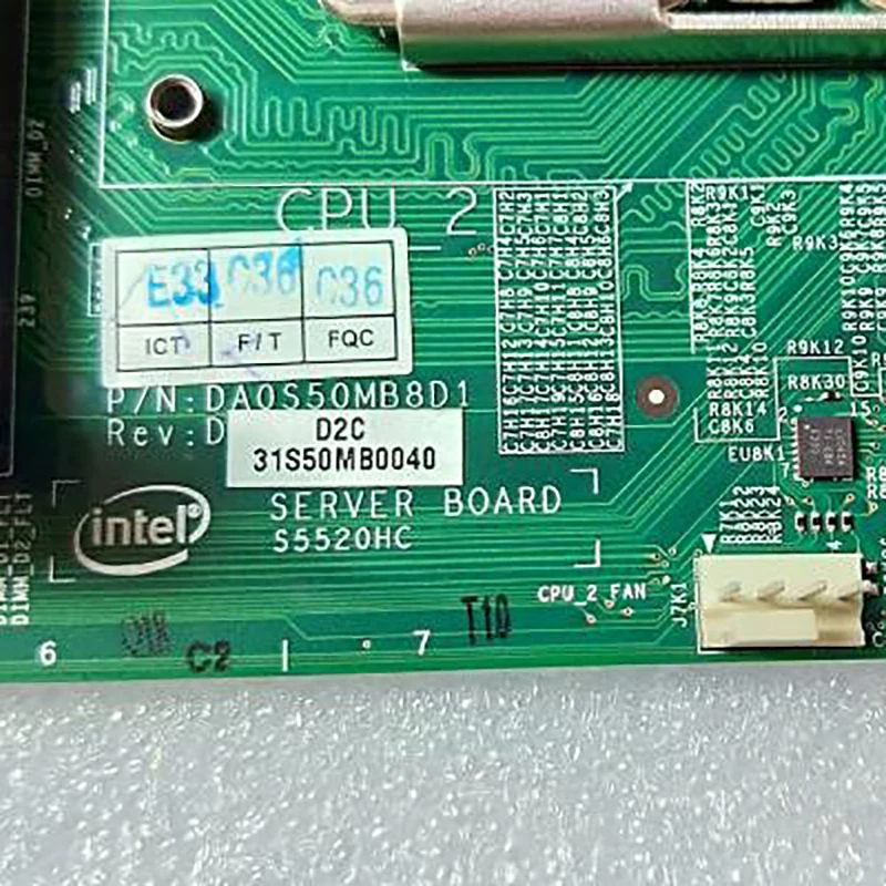 اللوحة الأم المختبرة بالكامل لإنتل ، اللوحة الرئيسية للنظام ، S5520HC ، LGA1366 ، X58