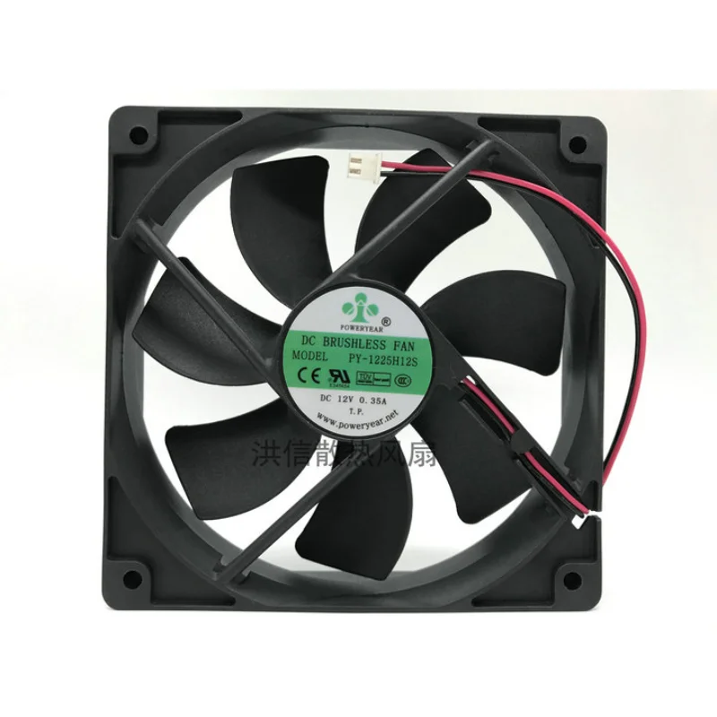 

NEW CPU Cooler Fan for POWERYEAR PY-1225H12S DC 12V 0.35A 12CM 12025 Cooling Fan 2-wire