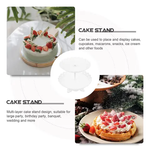 3-Tier Cake Stand Multilayer Desktop Holder For Cupcakes Cakes Macarons Display Household Serving Tray Decorative Tiered Cake