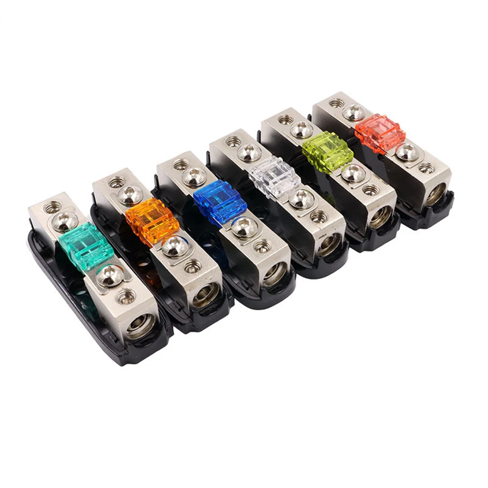 Car Audio Fuse Power Fuse Holder 30-150A Stereo Audio Single Way AGU Fuse Holder Power Distribution Block Fusebox Car Fuse