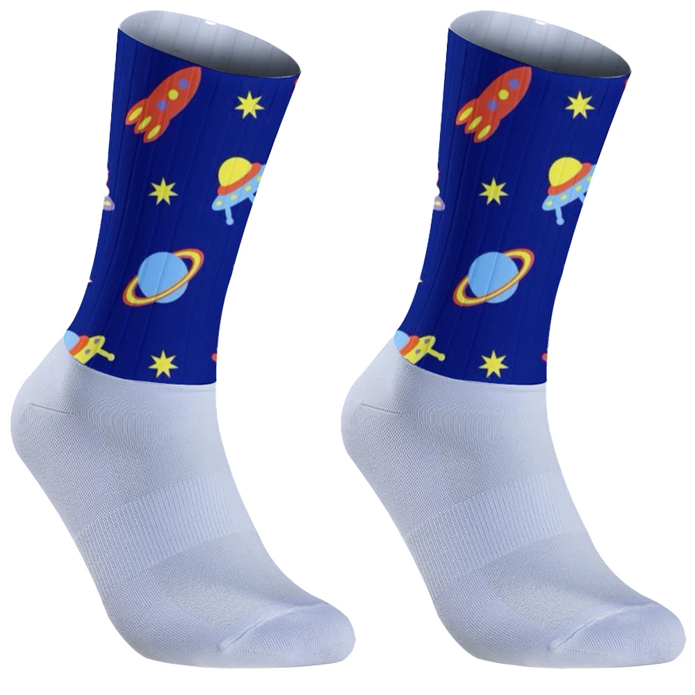 2024 Space Socken Rad socken Männer Frauen Fahrrad Socken Basketball Socken Renn socken Street Fashion Rollschuh Hip-Hop Socken