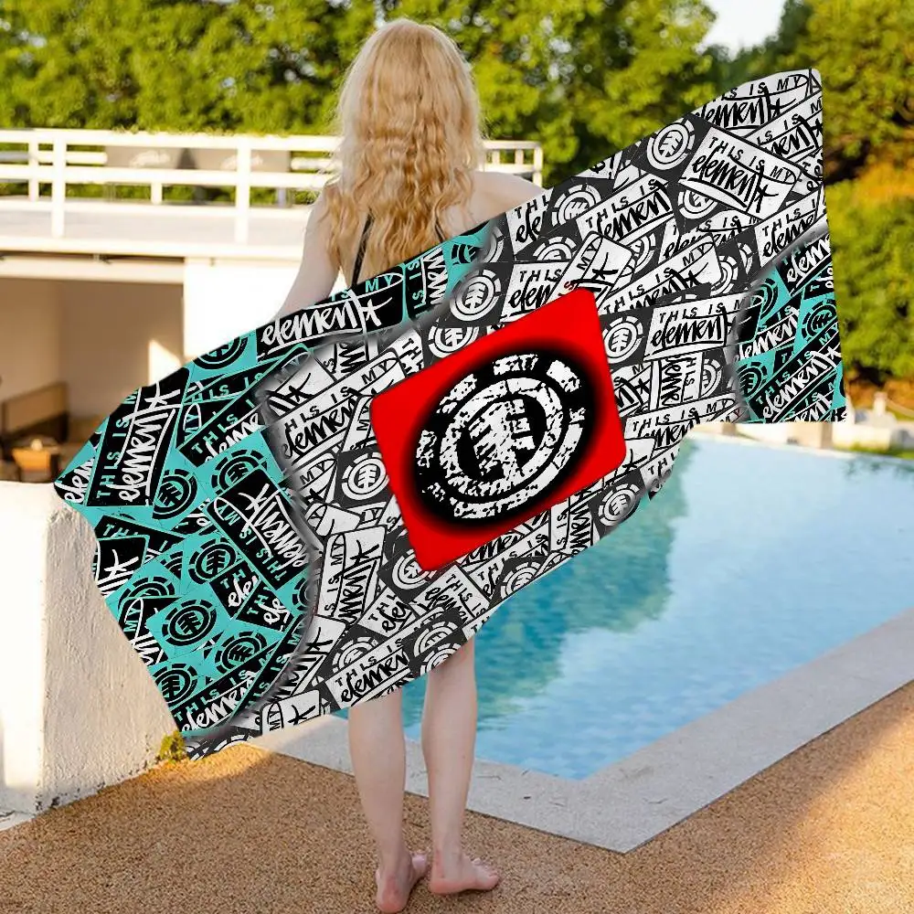 E-Element Skateboard Logo Microfiber Beach Towel Absorbent Quick Dry Soft Yoga Swimming Resort Mountain Climbing Towel
