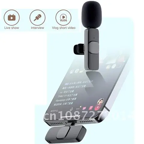 Lapel Microphone Wireless PC for Android Phone Camera Mic Portable External Buttonhole Microphones For IPhone Laptop Ga