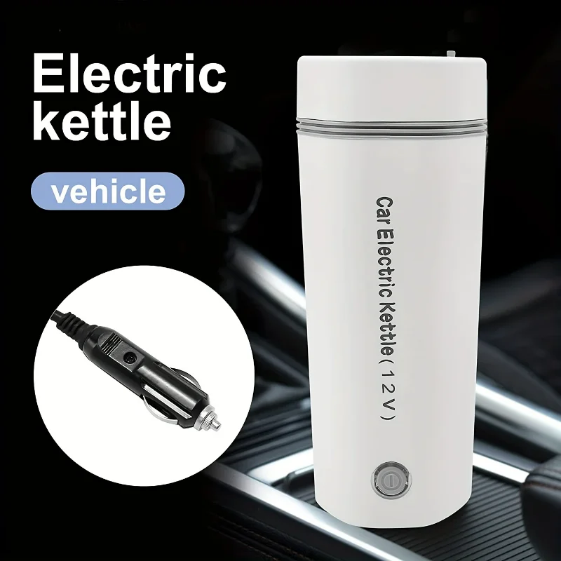 

Car Kettle Water Boiler 12V – Portable Kettle Heater Cup For Car – 350ML Stainless Steel Travel Kettle Small Auto Shut-off