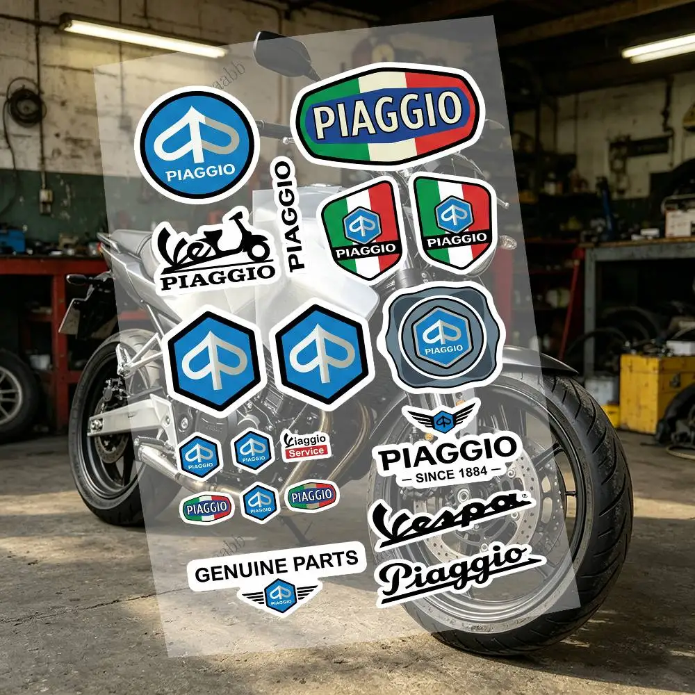 P-Pia G-g G-gio Reflective Motorcycle Stickers, 3M Safety Warning At Night In The Dark Scooter Helmets