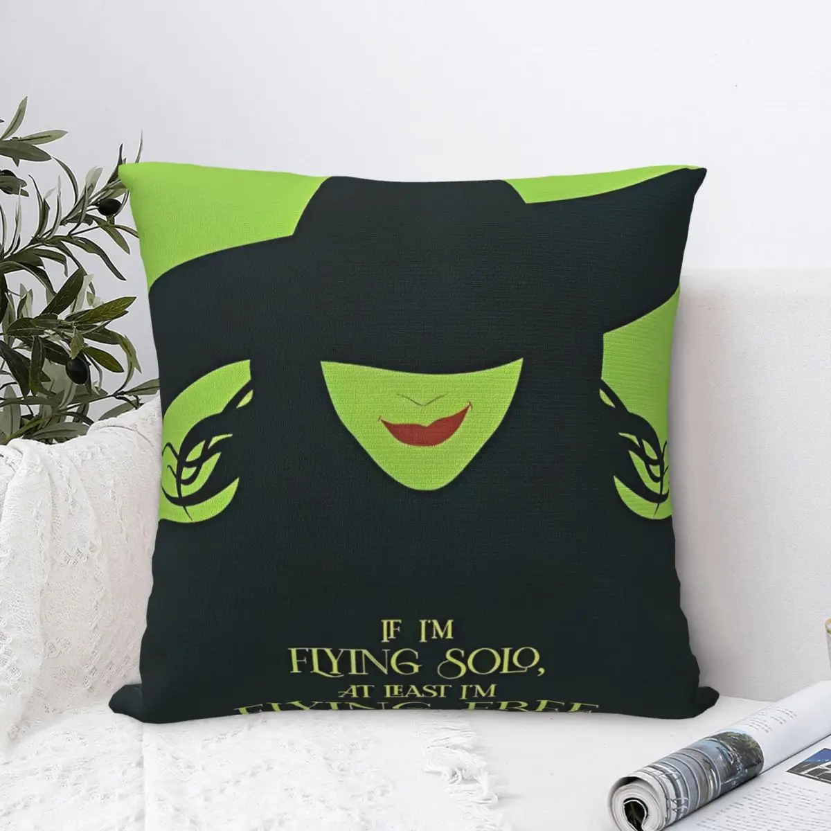 Epic Musical Fantasy Film W-Wicked Pillow Case Cushion Cover Funny Zippered Decorative Pillowcase for Home 18