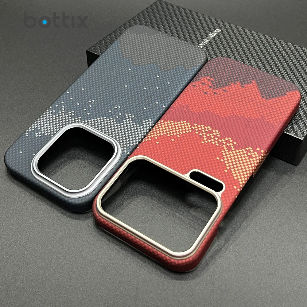 

Carbon Fiber Case For Xiaomi 17 Pro Max Magnetic Cover Mi 17 Compatible with Magsafe Air Anti-Fingerprint Hard Aramid Shockproof