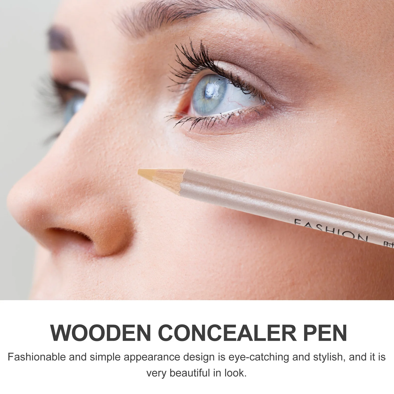 4Pcs Concealer Pen Pencil Set for Spot Scar Eye Circle Coverage Makeup Artists Daily Use Travel Compact Size Reusable Wood